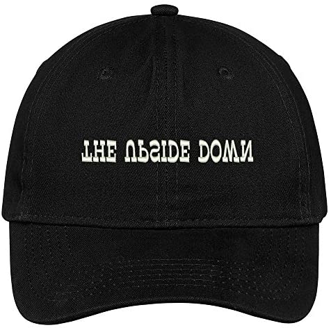 Trendy Apparel Shop The Upside Down Embroidered Soft Cotton Adjustable Cap Dad Hat