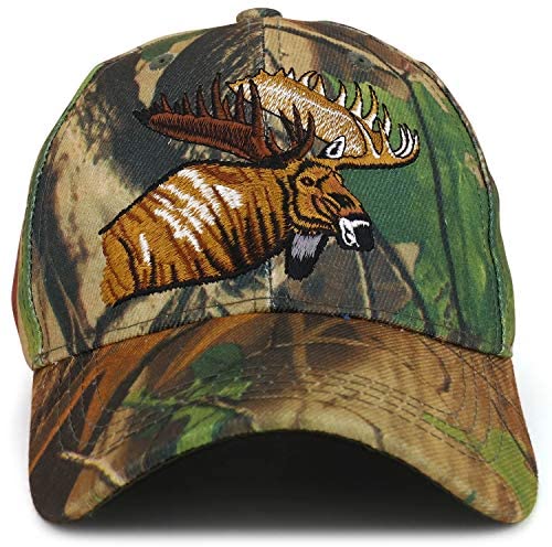 Trendy Apparel Shop Moose Embroidered Structured Hunting Baseball Cap