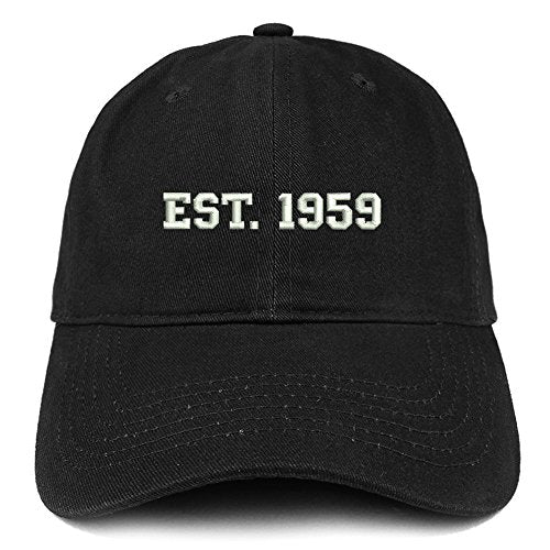 Trendy Apparel Shop EST 1959 Embroidered - 62nd Birthday Gift Soft Cotton Baseball Cap