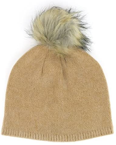 Trendy Apparel Shop Plain Soft and Stretchable Winter Pom Pom Short Beanie Hat