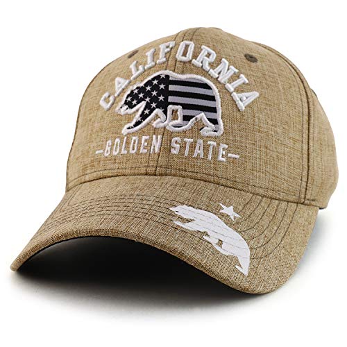 Trendy Apparel Shop California Golden State Bear 3D Embroidered Baseball Cap