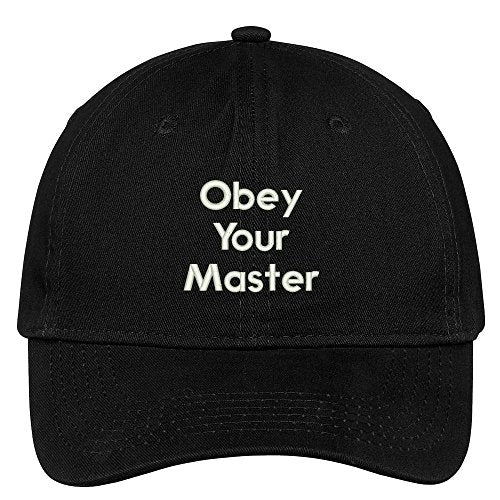 Trendy Apparel Shop Obey Your Master Embroidered Brushed 100% Cotton Baseball Cap