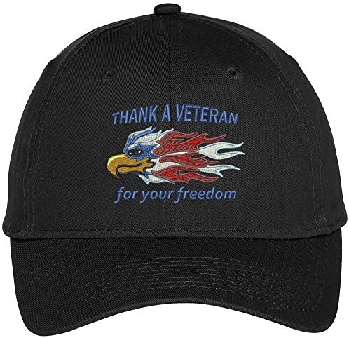Trendy Apparel Shop Thank A Veteran for Your Freedom Embroidered Baseball Cap