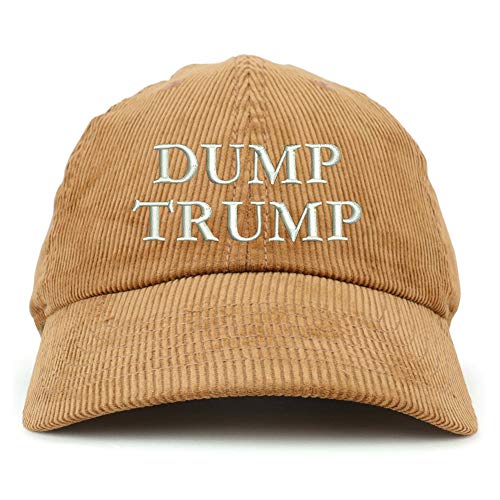 Trendy Apparel Shop Dump Trump Cotton Corduroy Unstructured Baseball Cap
