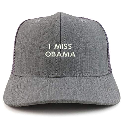 Trendy Apparel Shop I Miss Obama Cotton Two Tone Trucker Baseball Cap