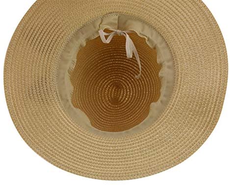 Trendy Apparel Shop Women's Bow Band Paper Braid Large Brim Sun Bucket Hat