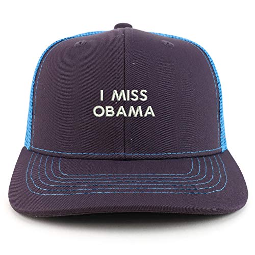 Trendy Apparel Shop I Miss Obama Cotton Two Tone Trucker Baseball Cap