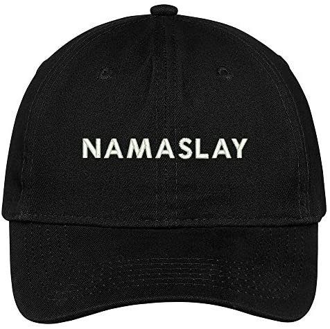 Trendy Apparel Shop Namaslay(Block) Embroidered Brushed Cotton Adjustable Cap Dad Hat