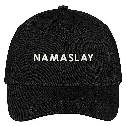 Trendy Apparel Shop Namaslay(Block) Embroidered Brushed Cotton Adjustable Cap Dad Hat
