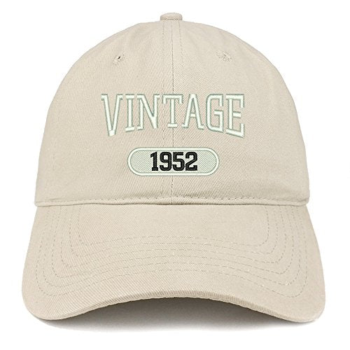 Trendy Apparel Shop Vintage 1952 Embroidered 69th Birthday Relaxed Fitting Cotton Cap