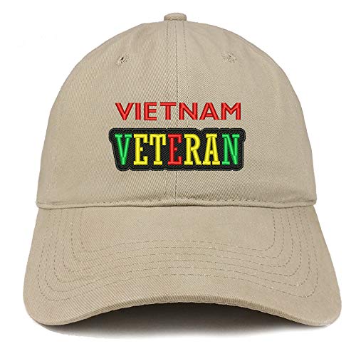 Trendy Apparel Shop Vietnam Veteran Embroidered 100% Cotton Adjustable Cap Dad Hat