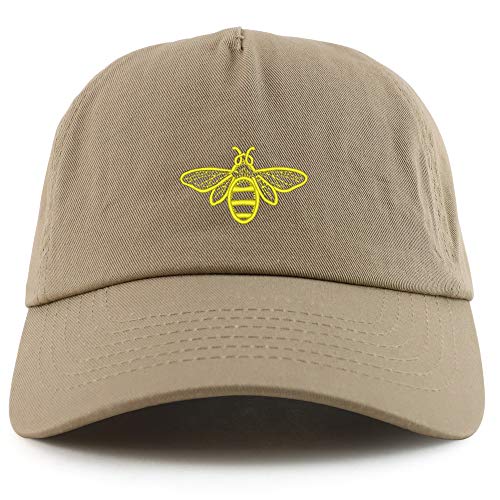 Trendy Apparel Shop Bee Embroidered 5 Panel Unstructured Soft Crown Baseball Cap