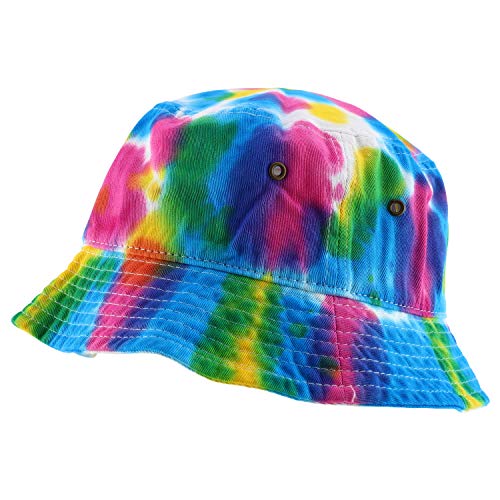 Trendy Apparel Shop Cotton Tie Dyed Patterned Bucket Hat