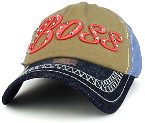 Trendy Apparel Shop Boss 3D Embroidered Stitch Multi Color Baseball Cap