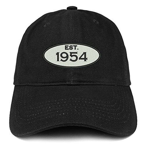 Trendy Apparel Shop Established 1954 Embroidered 67th Birthday Gift Soft Crown Cotton Cap