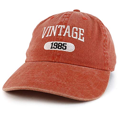 Trendy Apparel Shop 35th Birthday Vintage Year Washed Cotton Adjustable Cap
