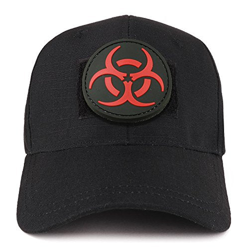 Trendy Apparel Shop Youth Virus Biohazard Circular Rubber Patch On Tactical Cap