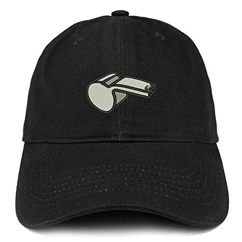 Trendy Apparel Shop Referee Whistle Blower Soft Crown 100% Brushed Cotton Cap