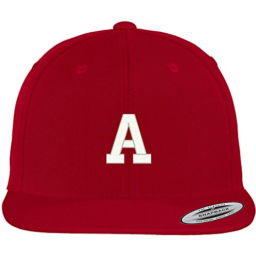 Trendy Apparel Shop Letter A Collegiate Varsity Font Initial Embroidered Baseball Cap