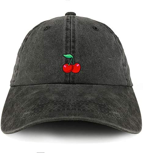 Trendy Apparel Shop Cherry Patch Pigment Dyed Cotton Twill Unstructured Dad Hat