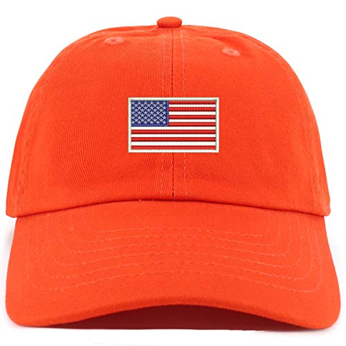 Trendy Apparel Shop Youth Sized White American Flag Embroidered Adjustable Unstructured Baseball Cap