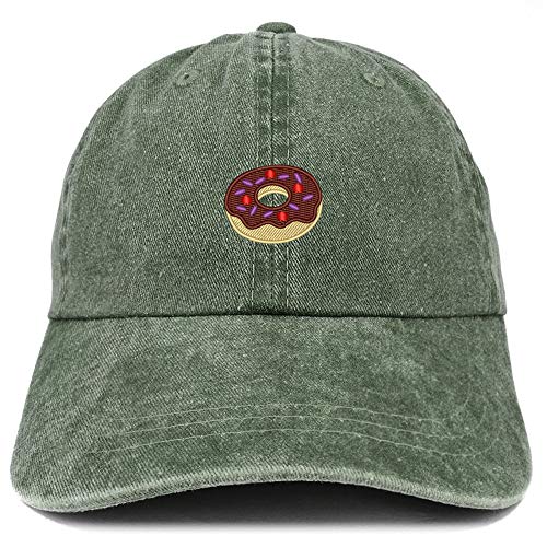 Trendy Apparel Shop Donut Embroidered Washed Cotton Adjustable Cap