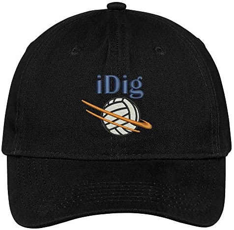 Trendy Apparel Shop Idig Volleyball Embroidered Soft Crown 100% Brushed Cotton Cap