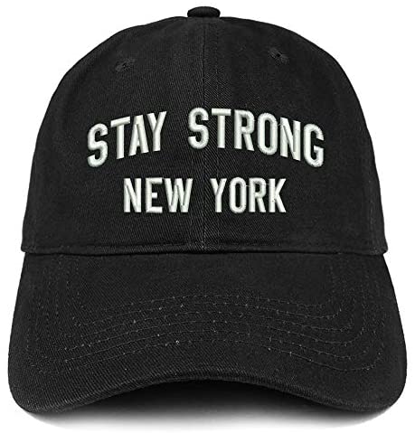 Trendy Apparel Shop Stay Strong New York Embroidered Soft Crown Cotton Cap