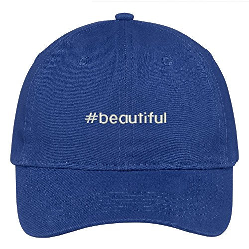 Trendy Apparel Shop Hashtag #Beautiful Embroidered Low Profile Soft Cotton Brushed Baseball Cap