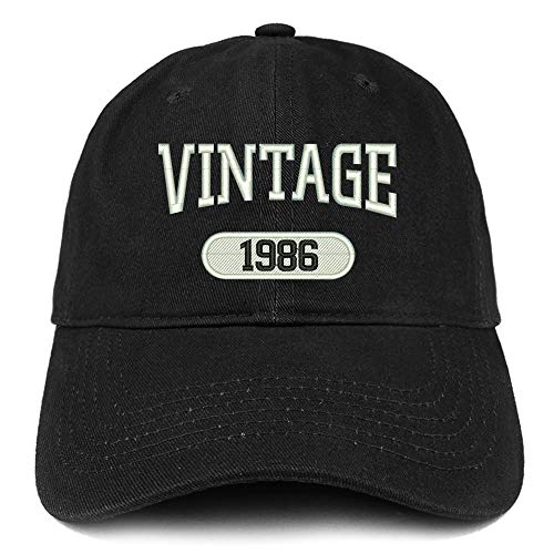 Trendy Apparel Shop 35th Birthday Vintage 1986 Soft Crown Brushed Cotton Cap