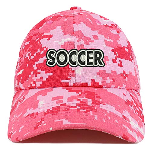 Trendy Apparel Shop Soccer Embroidered Soft Crown 100% Brushed Cotton Cap