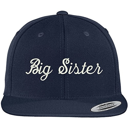 Trendy Apparel Shop Big Sister Embroidered Flat Bill Snapback Cap