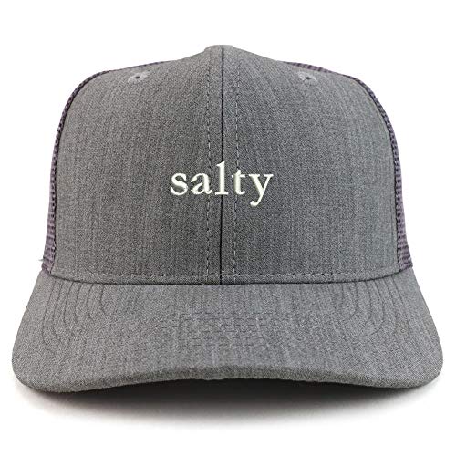 Trendy Apparel Shop Salty Embroidered Cotton Two Tone Trucker Baseball Cap