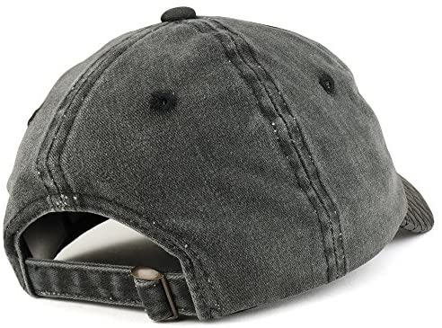 Trendy Apparel Shop Old School Embroidered Unstructured Baseball Cap with Quilted PU Bill