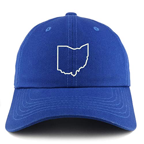 Trendy Apparel Shop Ohio State Outline Solid Adjustable Unstructured Dad Hat