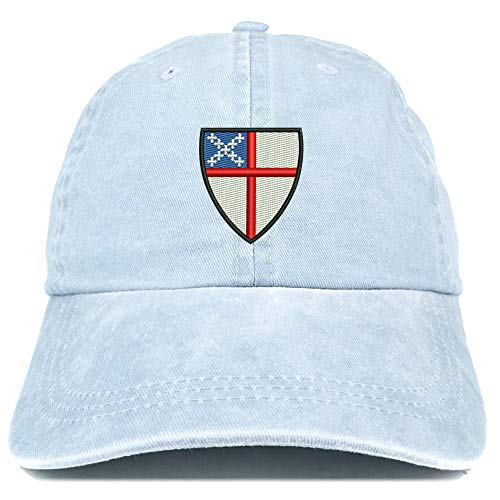 Trendy Apparel Shop Episcopal Shield Embroidered Washed Low Profile Cap