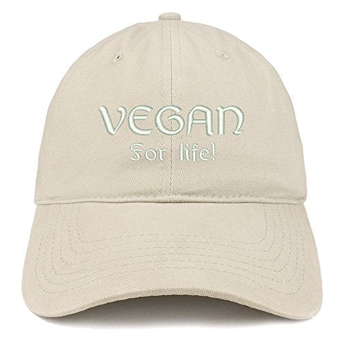 Trendy Apparel Shop Vegan for Life Embroidered Low Profile Brushed Cotton Cap