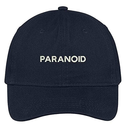 Trendy Apparel Shop Paranoid Embroidered Low Profile Soft Cotton Brushed Cap