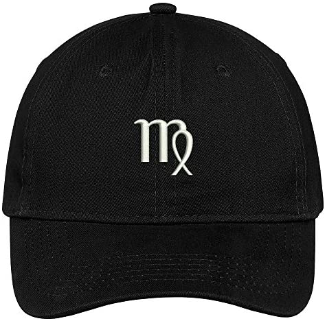 Trendy Apparel Shop Virgo Zodiac Signs Embroidered Soft Crown 100% Brushed Cotton Cap