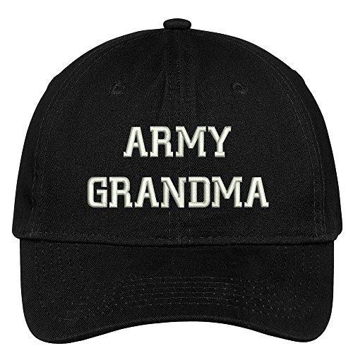 Trendy Apparel Shop Army Grandma Embroidered Soft Crown 100% Brushed Cotton Cap