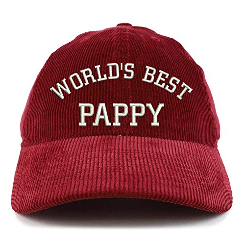 Trendy Apparel Shop World's Best Pappy Cotton Corduroy Unstructured Baseball Cap