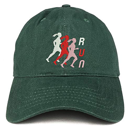Trendy Apparel Shop Female Run Embroidered Soft Crown 100% Brushed Cotton Cap