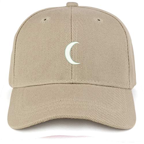 Trendy Apparel Shop Crescent Moon Embroidered Youth Size Kids Structured Baseball Cap