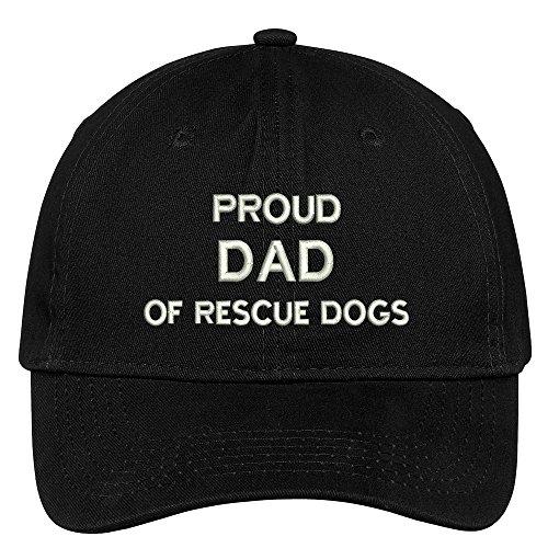 Trendy Apparel Shop Proud Dad of Rescue Dogs Embroidered Soft Low Profile Cotton Cap Dad Hat