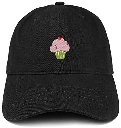 Trendy Apparel Shop Cup Cake Embroidered Low Profile Soft Cotton Baseball Cap