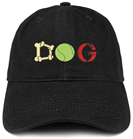Trendy Apparel Shop Dog Embroidered Brushed Cotton Cap