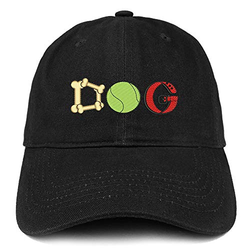 Trendy Apparel Shop Dog Embroidered Brushed Cotton Cap