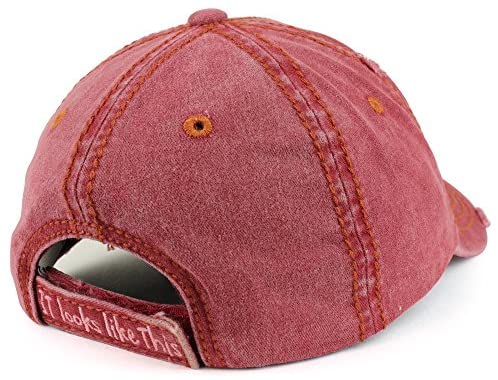 Trendy Apparel Shop It Looks Like This Embroidered Frayed Patch Vintage Unstructured Baseball Cap