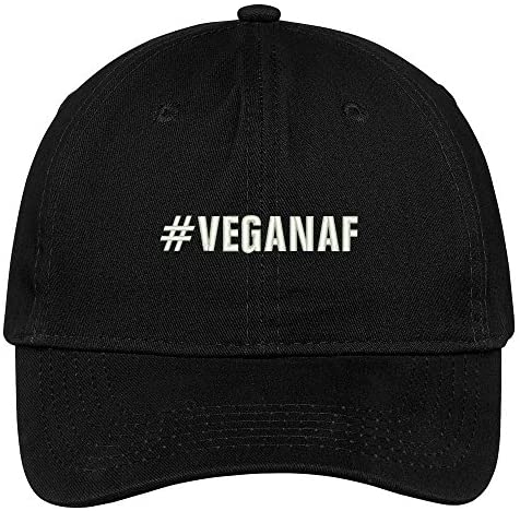 Trendy Apparel Shop Hashtag #veganaf Embroidered Dad Hat Adjustable Cotton Baseball Cap