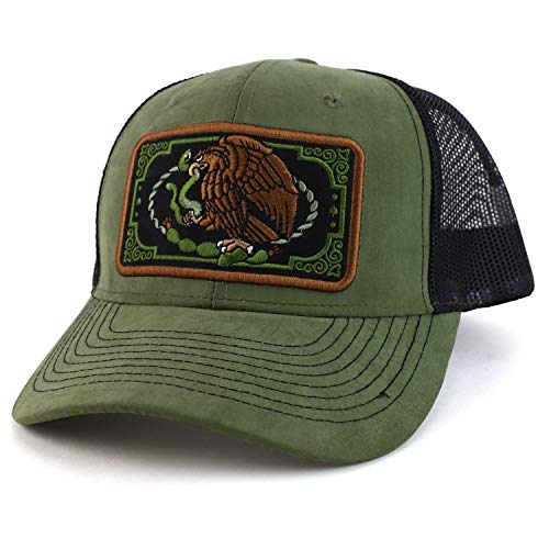 Trendy Apparel Shop Mexico Independence Eagle Snake Structured Mesh Back Cap